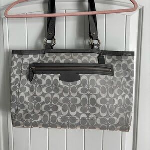 Coach Gray Signature Tote